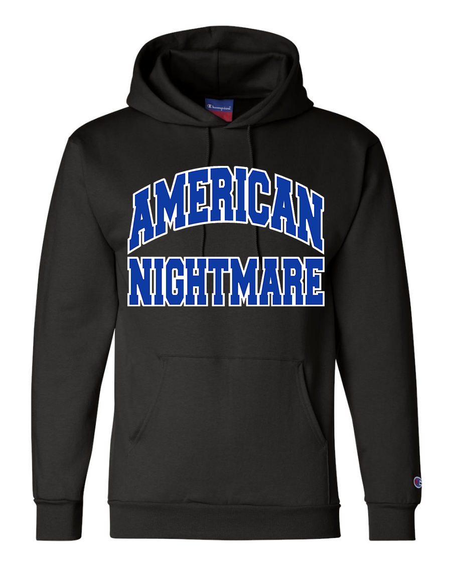 Black and Blue Champion Hood