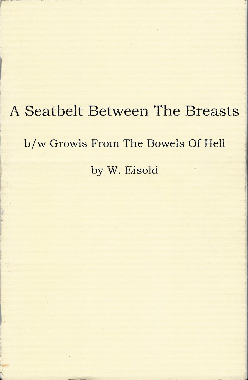 A Seatbelt Between the Breasts