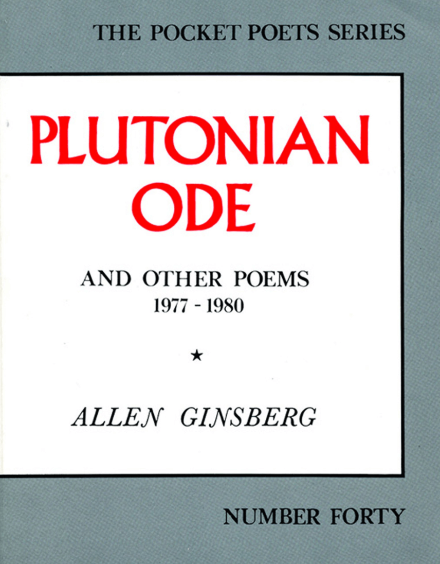 Plutonian Ode: And Other Poems 1977-1980