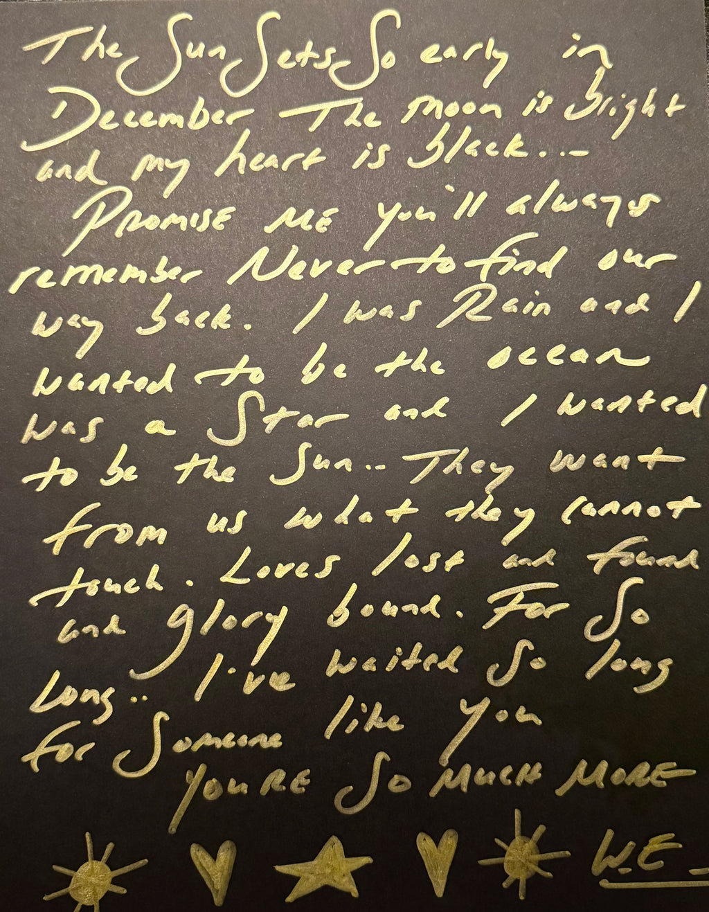 Gold Glory Lyric Sheet